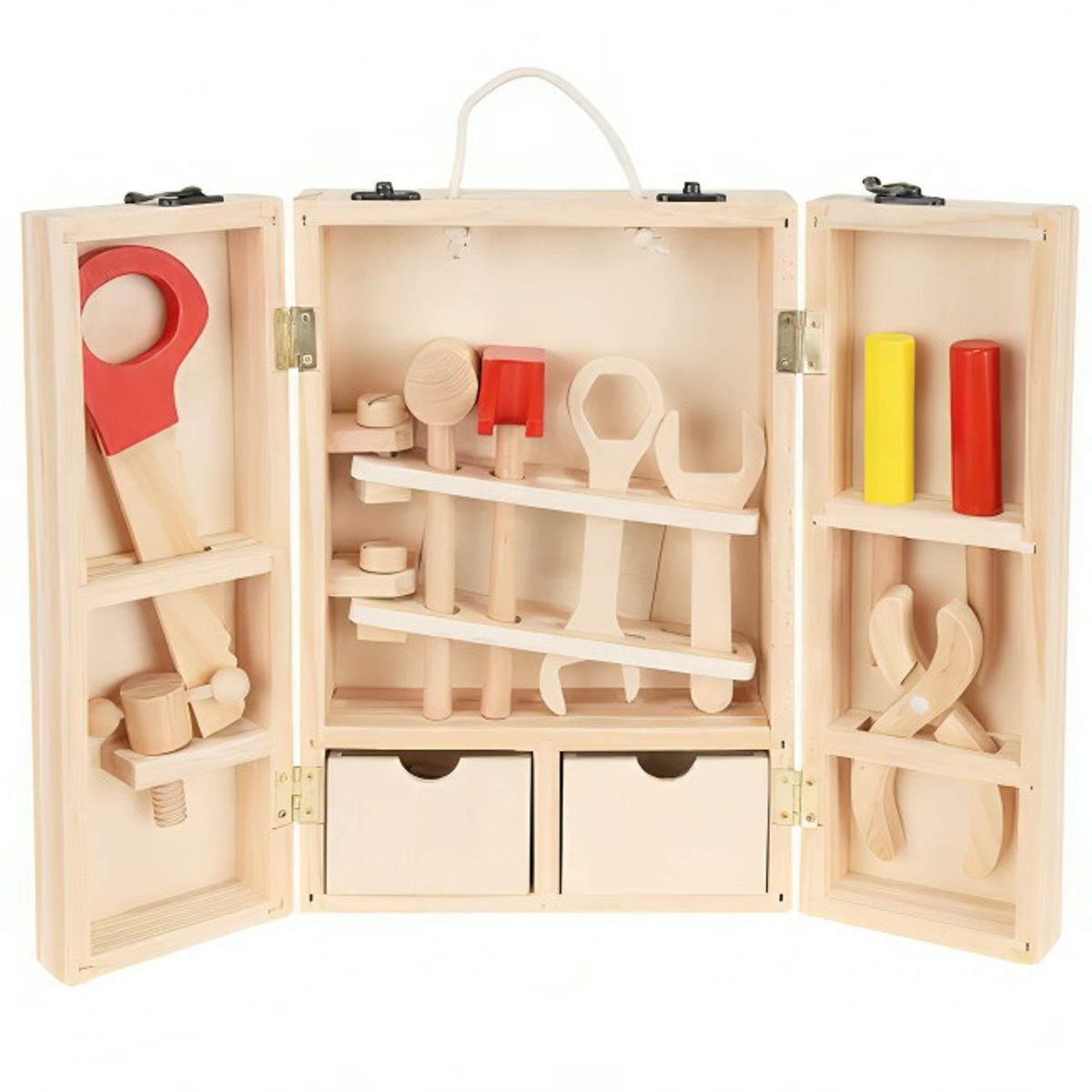 GENERICO - Caja Herramienta Juguete Madera