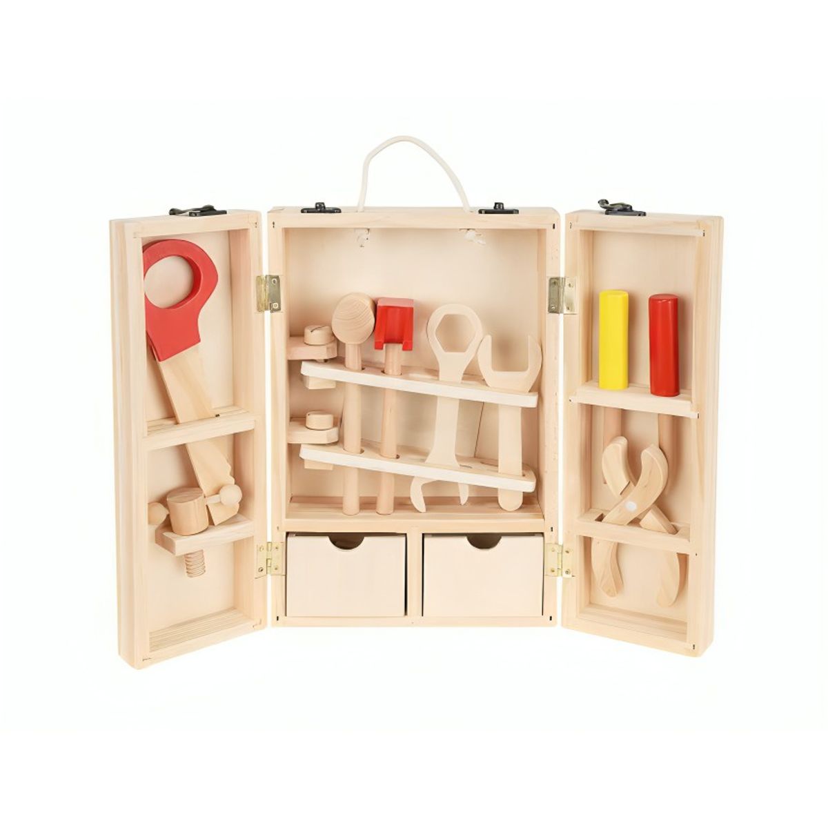 GENERICO - Caja Herramienta Juguete Madera
