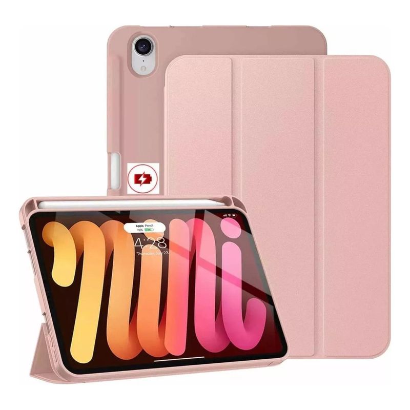 GENERICO - Funda Protectora Silicona con Soporte para Lápiz iPad Mini 6