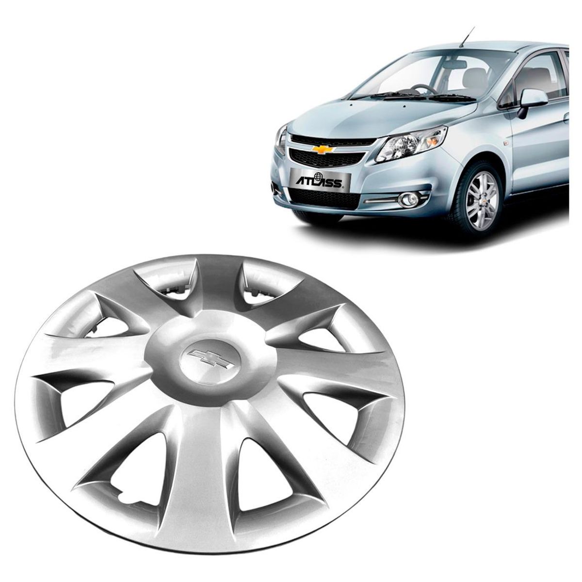 GENERICO - Tapa de Rueda Completa para Chevrolet Sail Aro 14