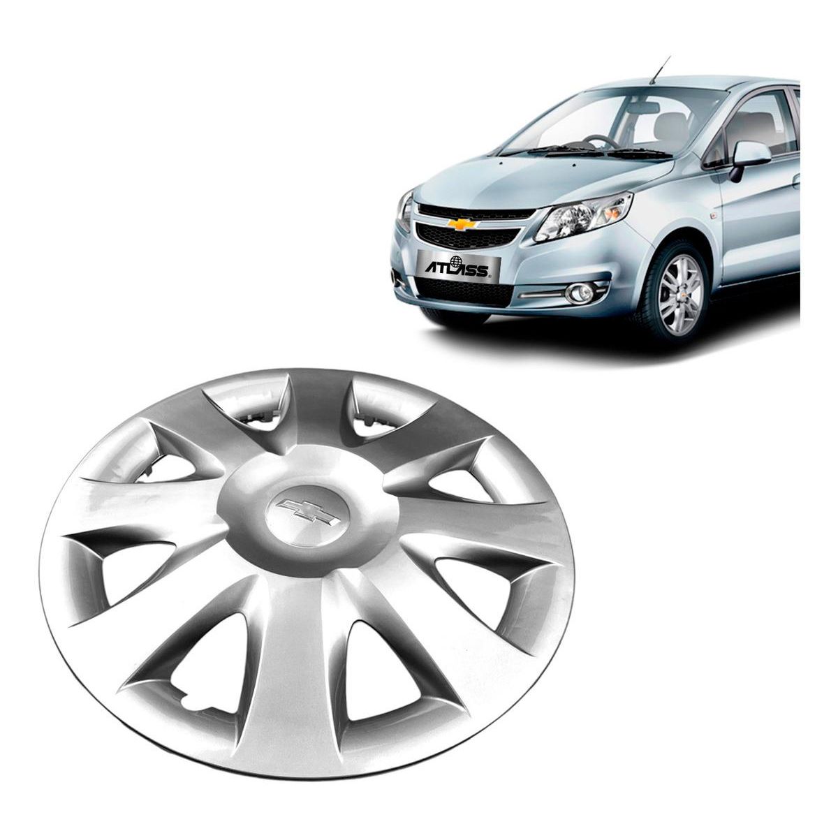 GENERICO - Tapa de Rueda Completa para Chevrolet Sail Aro 14