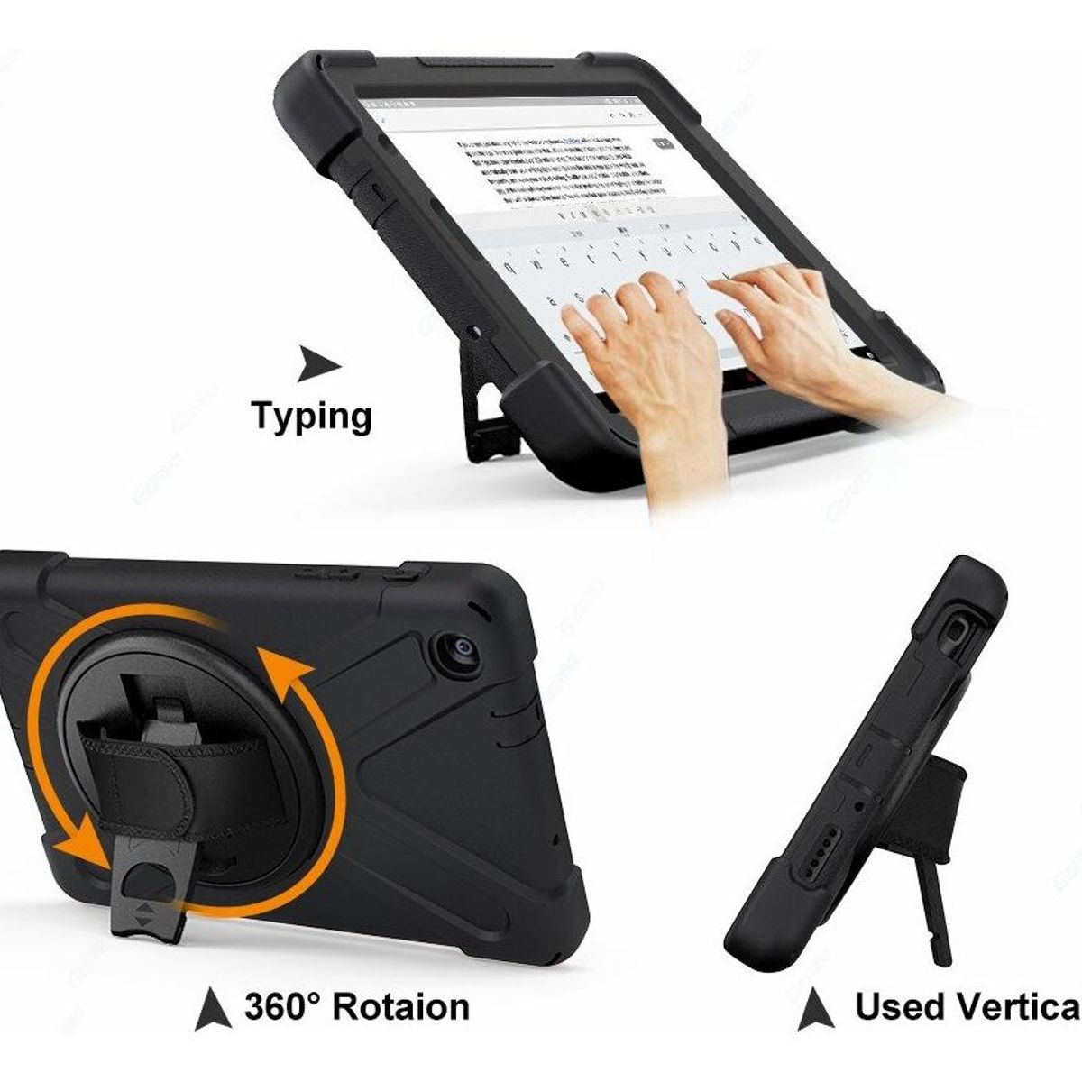 GENERICO - Funda Giratoria 360 Antichoque con Soporte Integrado