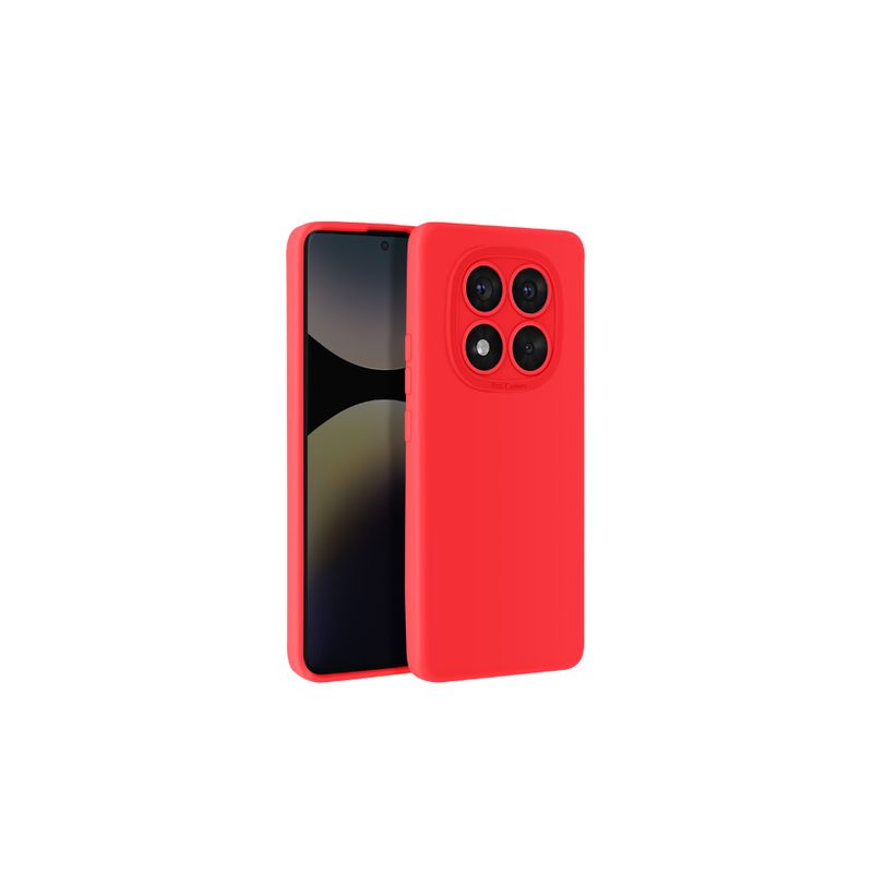 GENERICO - Carcasa Silicona Color Para Redmi Note 14 Pro 5G - Rojo