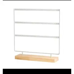 GENERICO - Exhibidor de aros elegante en madera y metal para 30 piezas