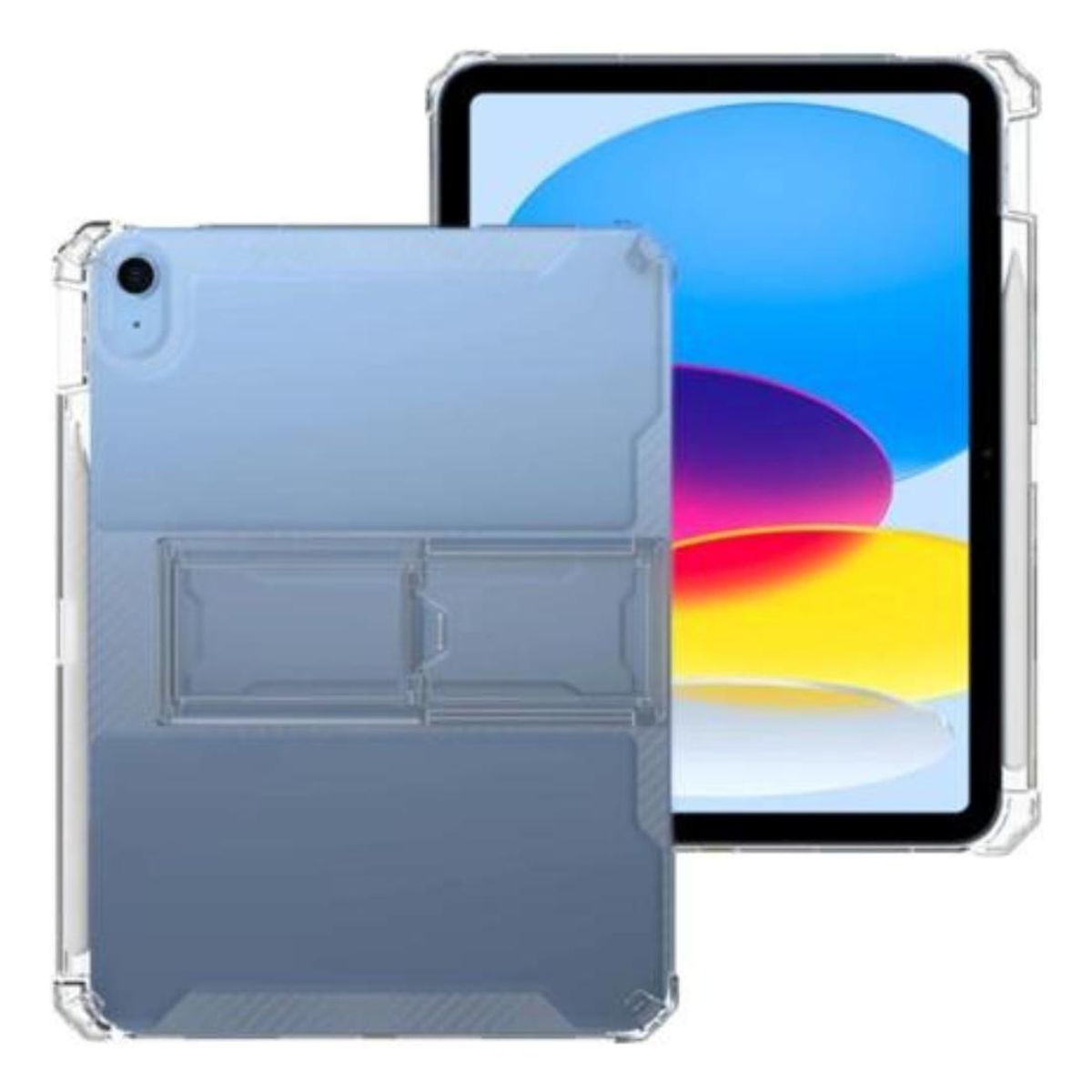 GENERICO - Funda Transparente Silicona con Soporte para iPad Air 109
