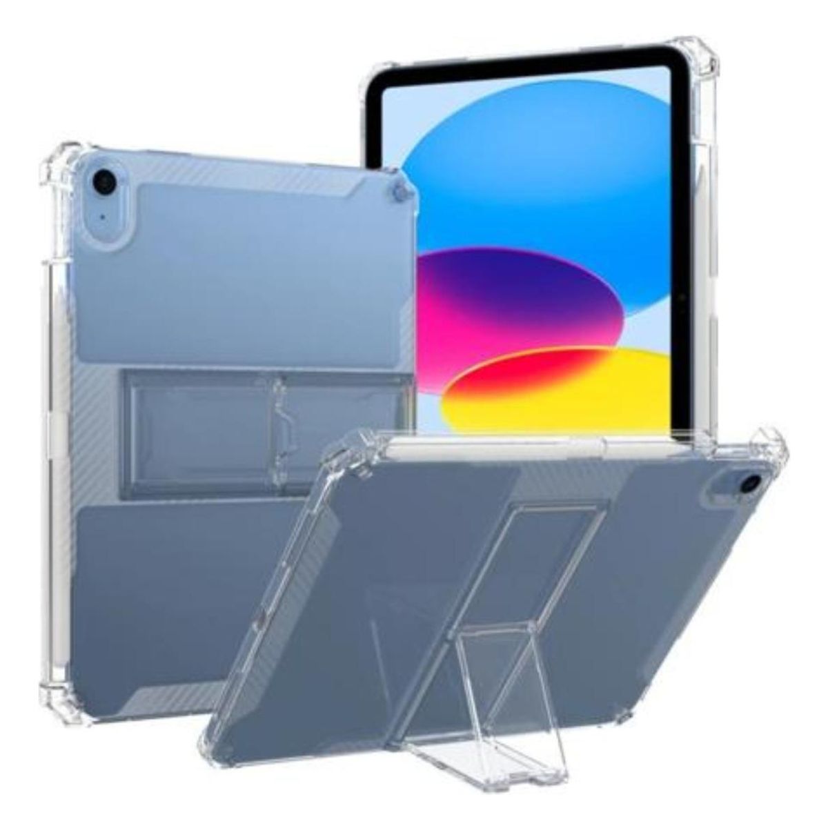 GENERICO - Funda Transparente Silicona con Soporte para iPad Air 109