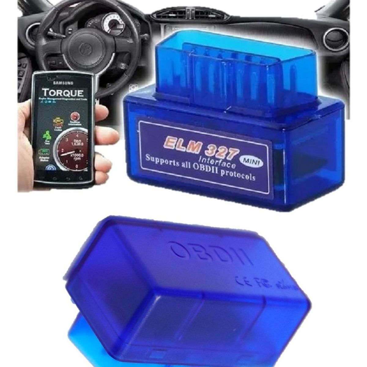 GENERICO - Scanner OBD2 Bluetooth Mini Elm327 para Diagnóstico de Vehículos