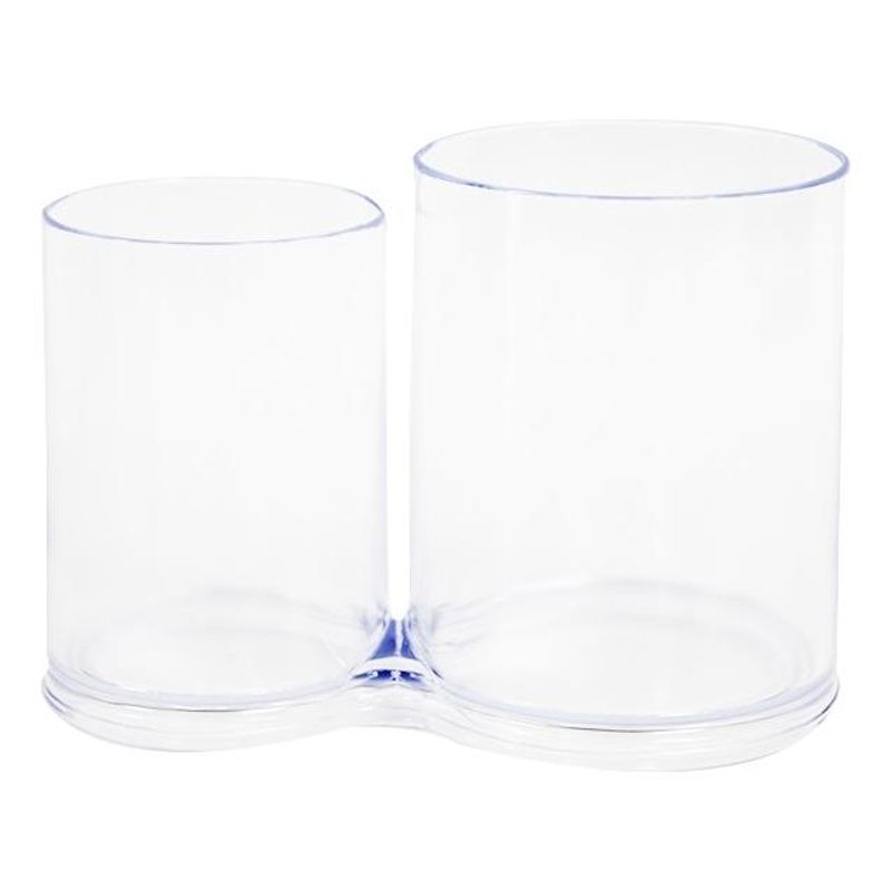 GENERICO - Organizador Acrílico Elegante con 2 Compartimentos Transparente