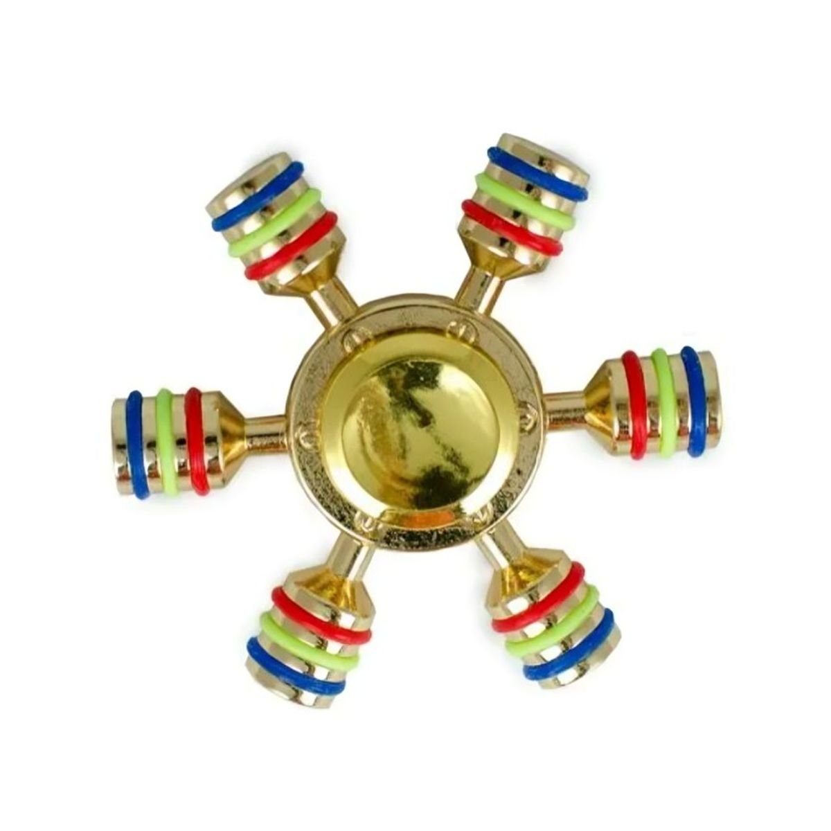GENERICO - Spinner Anti-stress Metalico Con 6 Puntas