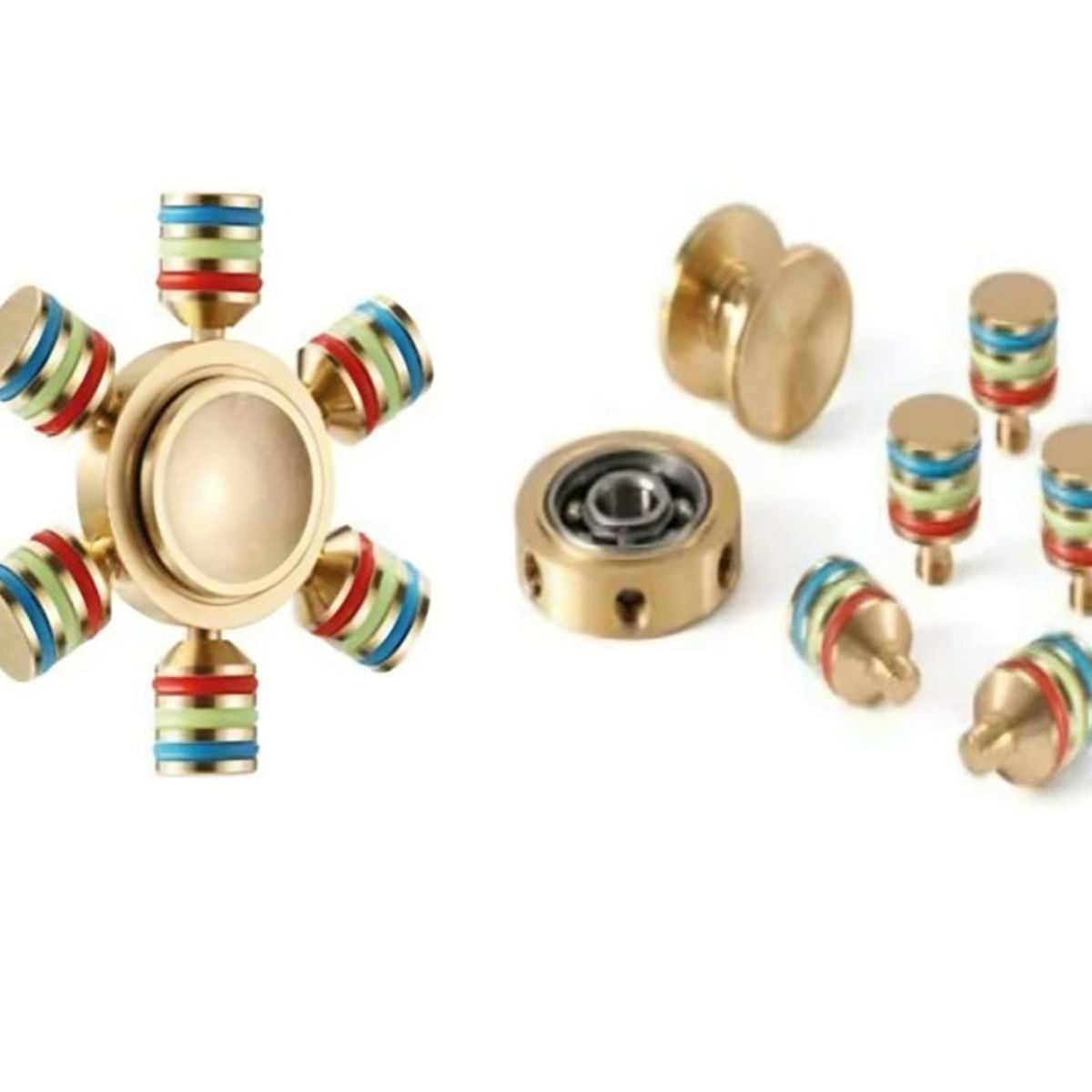 GENERICO - Spinner Anti-stress Metalico Con 6 Puntas