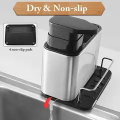 GENERICO - Organizador de Cocina Multifuncional con Drenaje y Estilo Minimalista