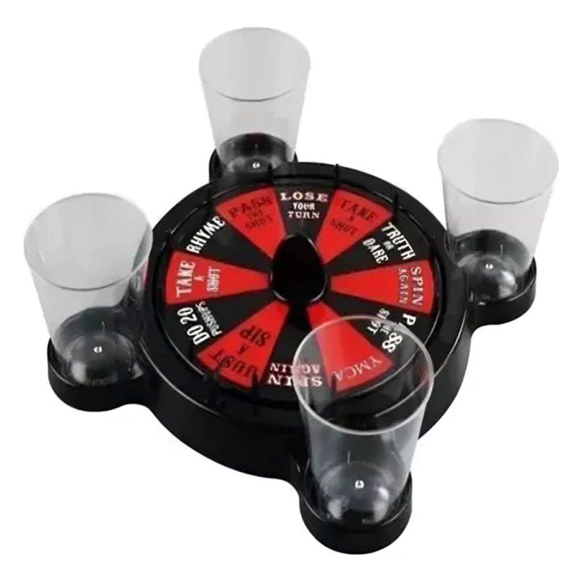 GENERICO - Juego De Ruleta Casino Shots 4 Vasos 50cc Bar Fiesta Bebidas