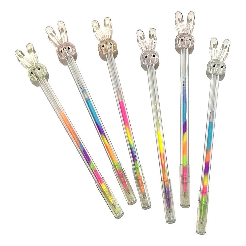 GENERICO - Lápices de Gel Multicolor Conejito Pack de 12 unidades