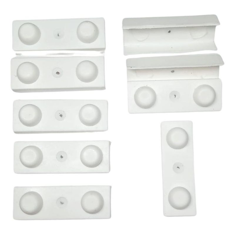 GENERICO - Patines Perforados Blancos para Madera Pack de 500 Unidades
