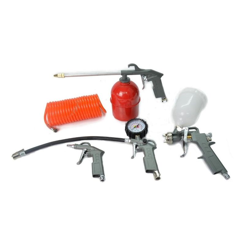 GENERICO - Kit Completo de Herramientas para Compresor de Aire 5 Pzs