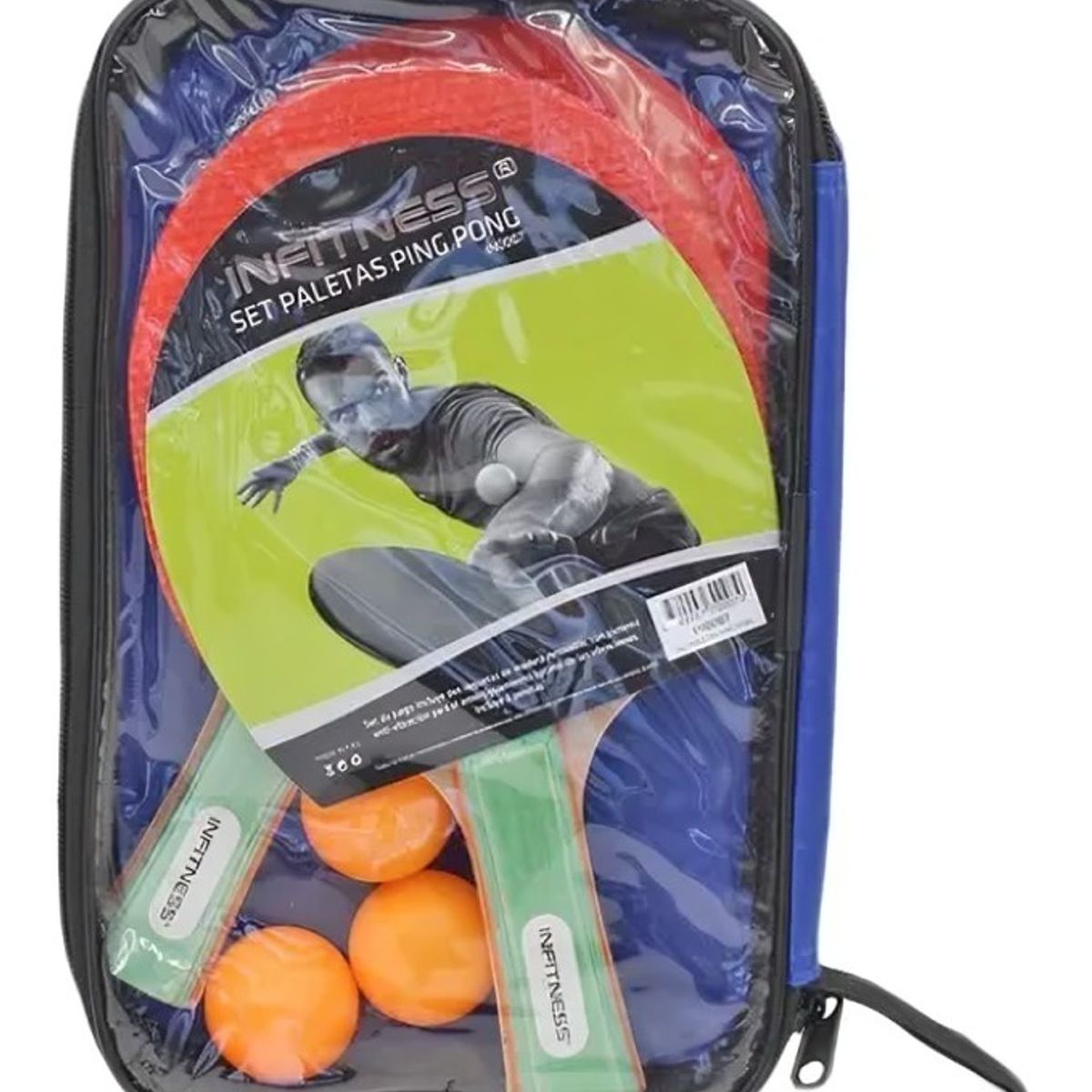 GENERICO - SET DE PALETA DE PING PONG INCLUYE 3 PELOTAS