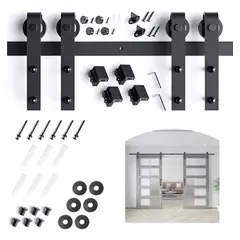 GENERICO - Kit Completo de Herrajes para Puertas Corredizas Dobles