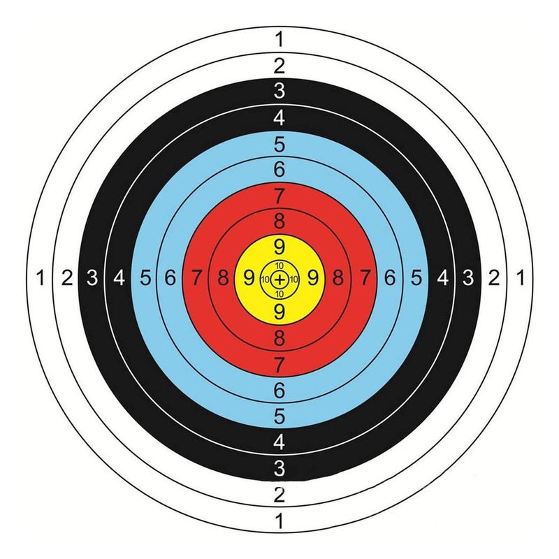GENERICO - Pack 10 Lâminas de Tiro al Blanco 60x60cm para Entrenamiento