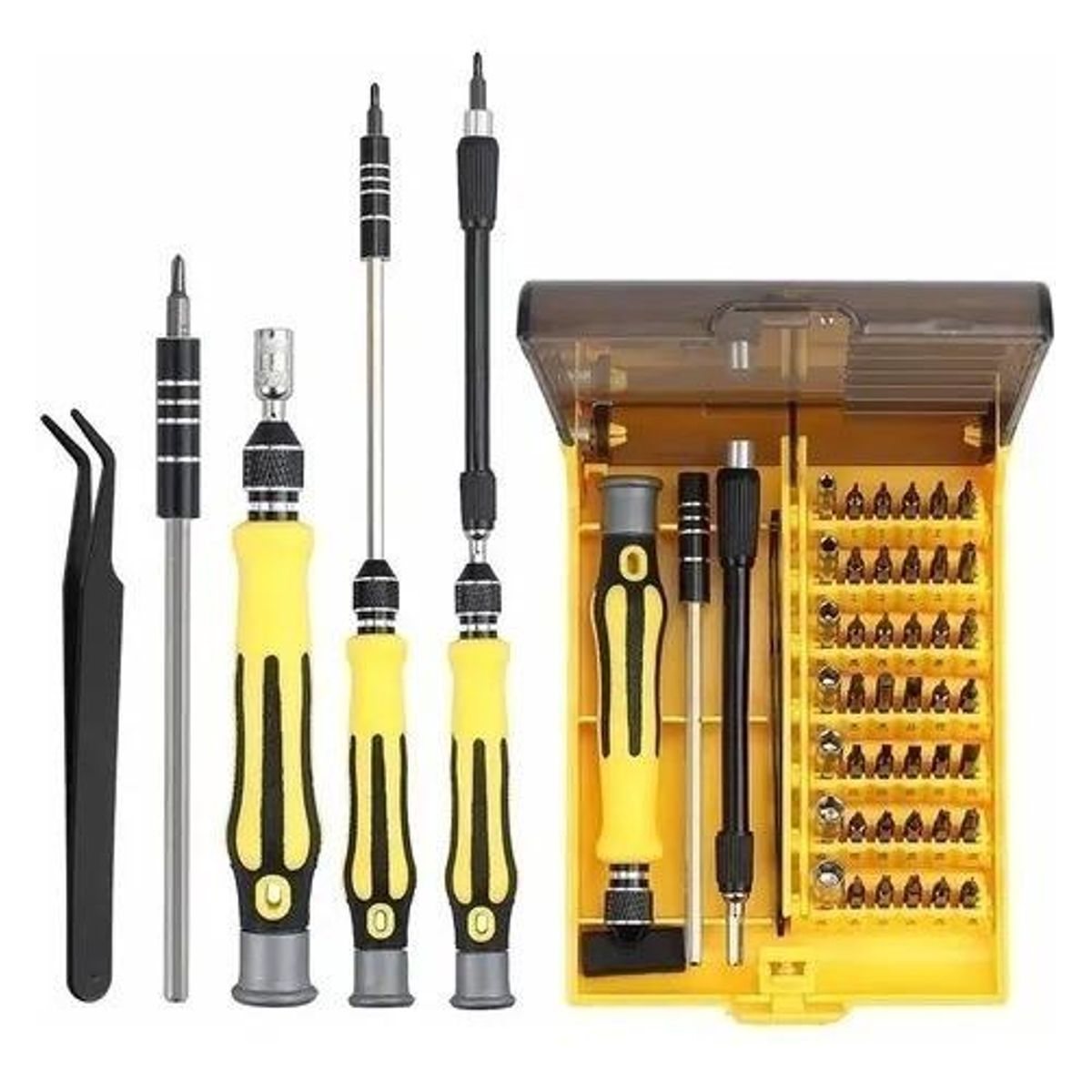 GENERICO - Kit Completo de Destornilladores 46 Puntas para Reparaciones