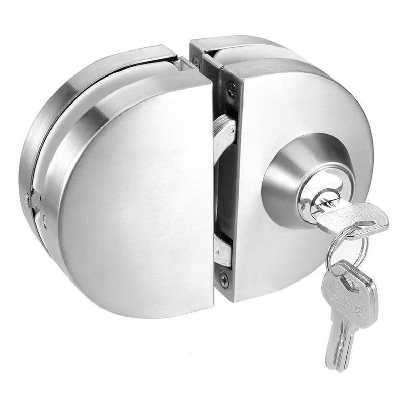 GENERICO - Cerradura Flotante de Acero Inoxidable para Vidrio 10-14mm