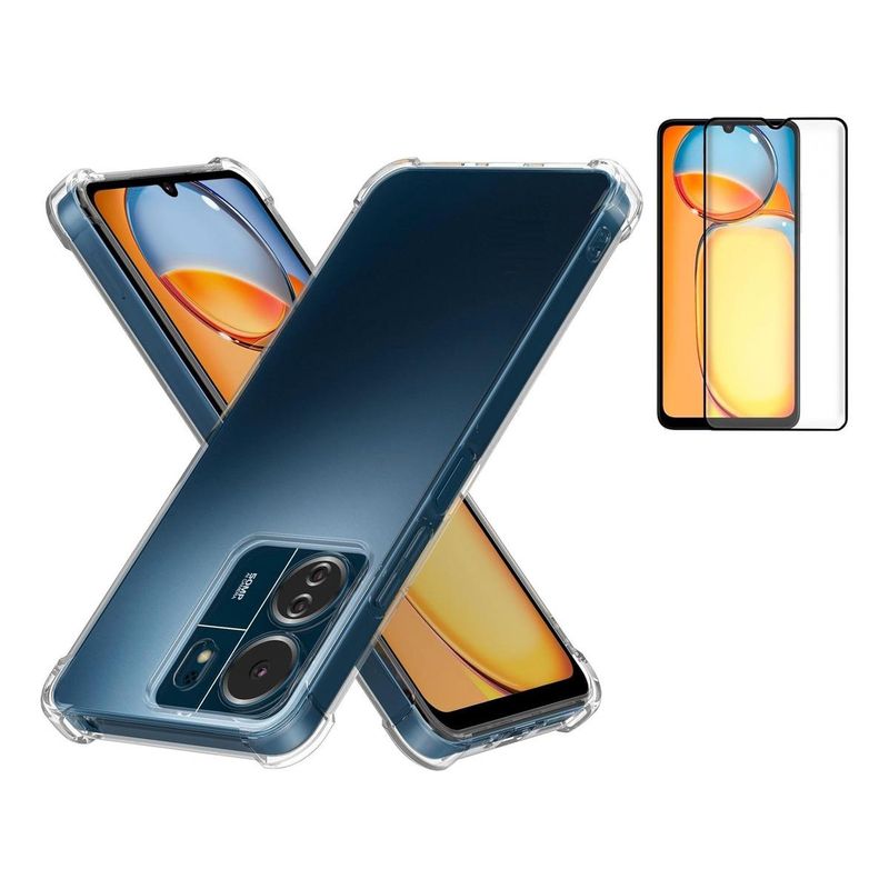 GENERICO - Funda Bumper Transparente con Protector de Pantalla 5D
