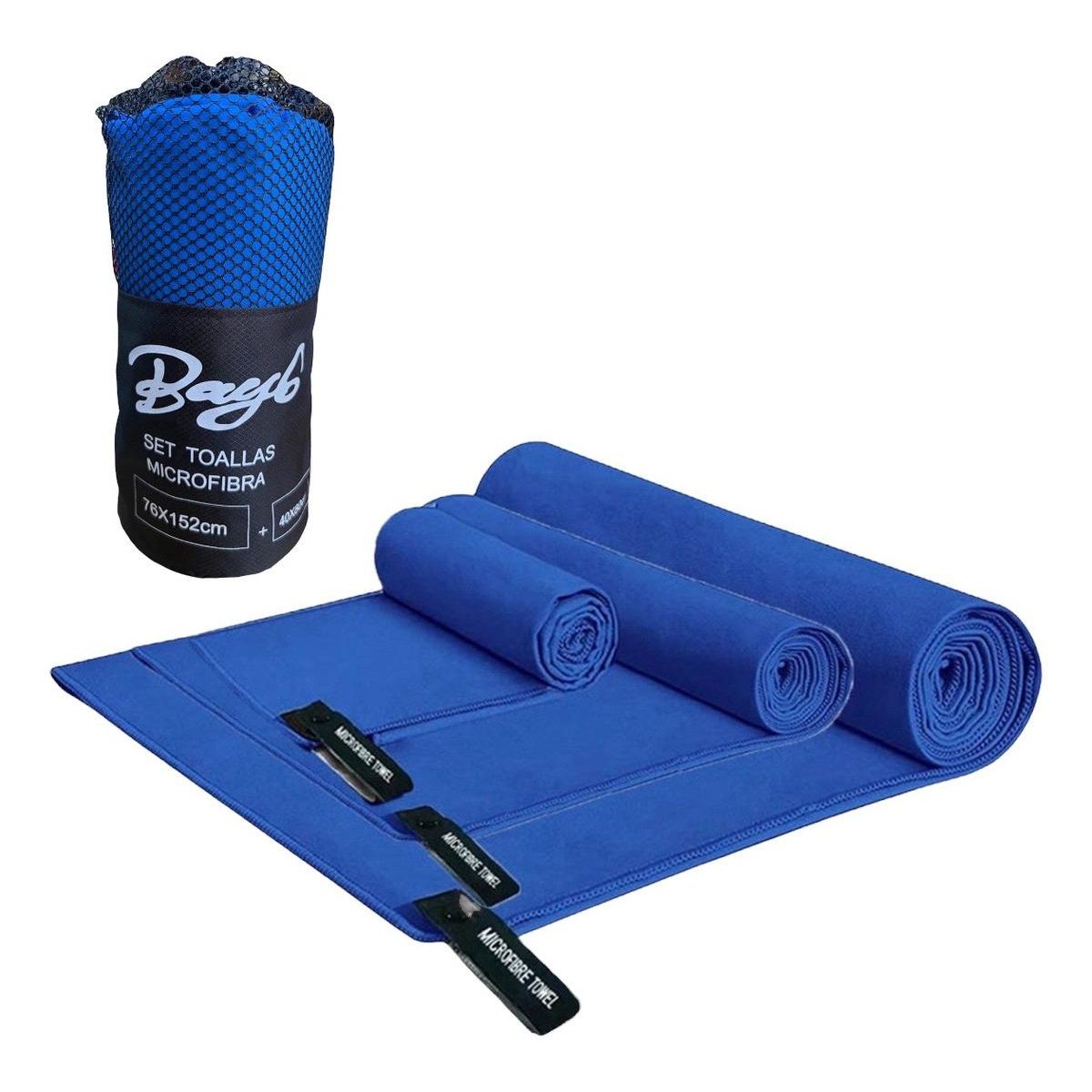 GENERICO - Toallas de Microfibra Secado Rápido para Viaje 3 Piezas