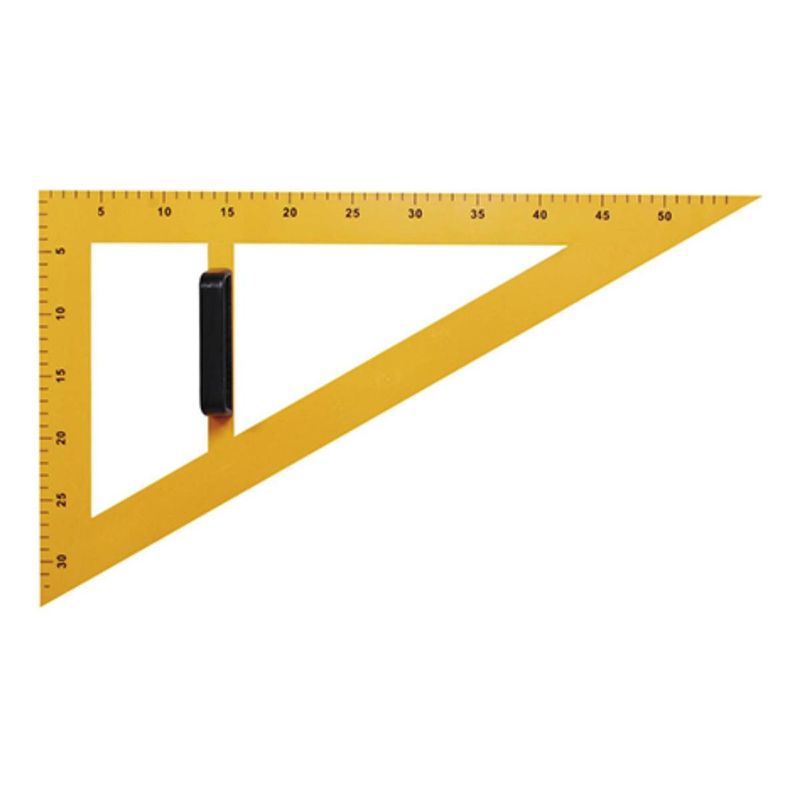 GENERICO - Escuadra Geométrica Plástica de 60 cm para Dibujo Escolar