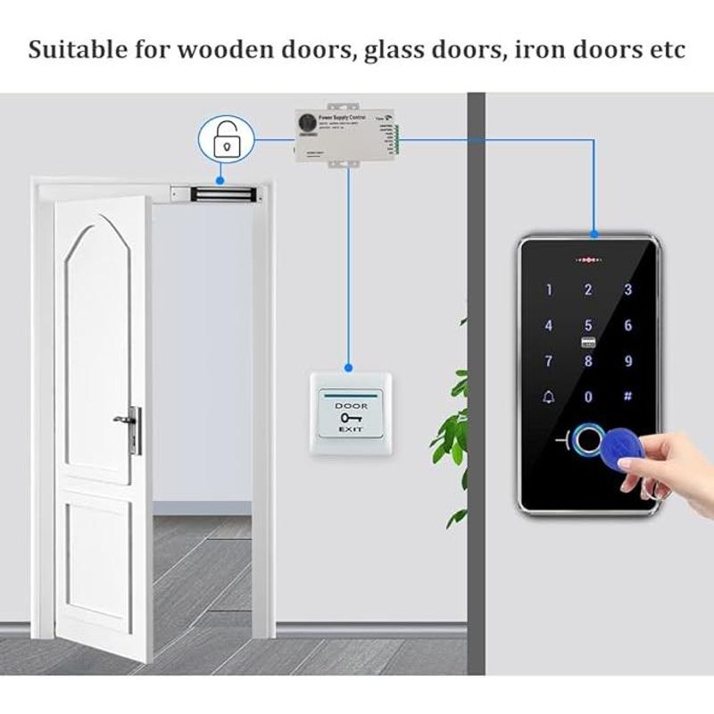 GENERICO - Cerradura Magnética Electromagnética de Alta Seguridad 180kg