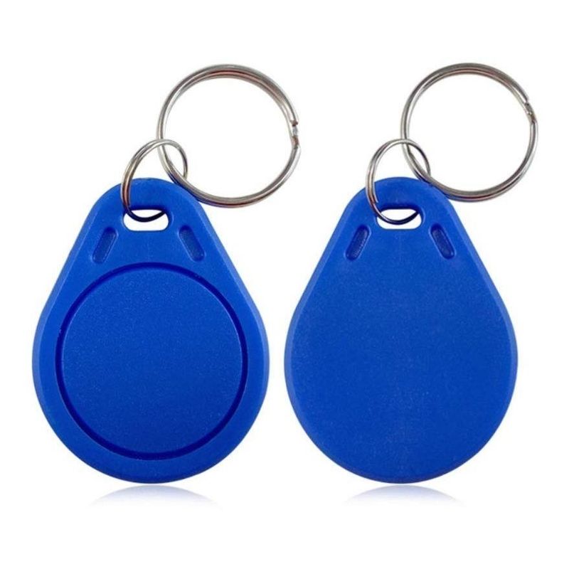 GENERICO - Llavero RFID 1356 MHz Azul para Control de Acceso 100 Unidades