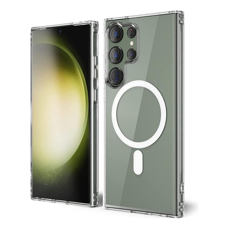 GENERICO - Carcasa transparente magnética para Samsung S23 Ultra