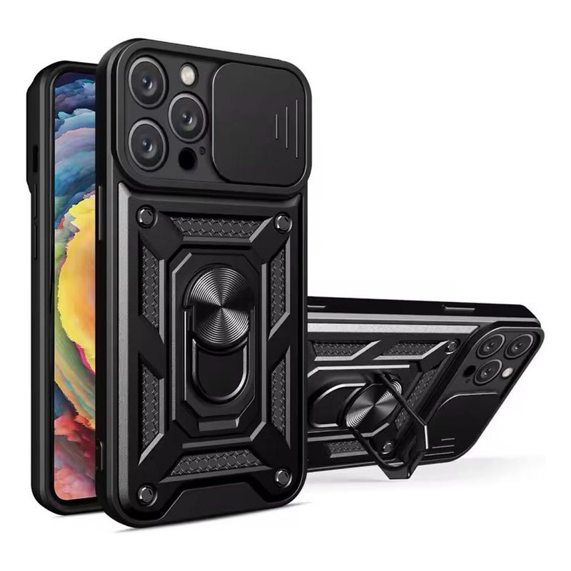GENERICO - Funda Protectora con Anillo para iPhone 15 Pro Max