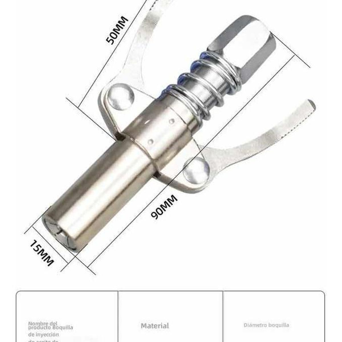 GENERICO - Boquilla Manual de Grasa Ergonómica Sin Fugas y Alta Presión