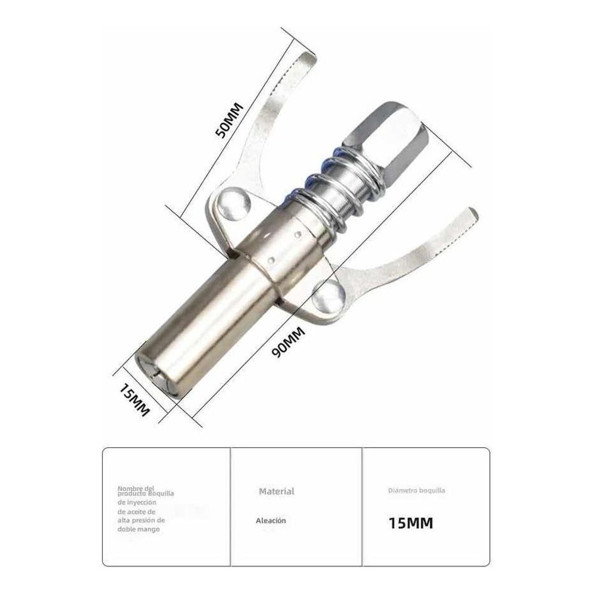 GENERICO - Boquilla Manual de Grasa Ergonómica Sin Fugas y Alta Presión