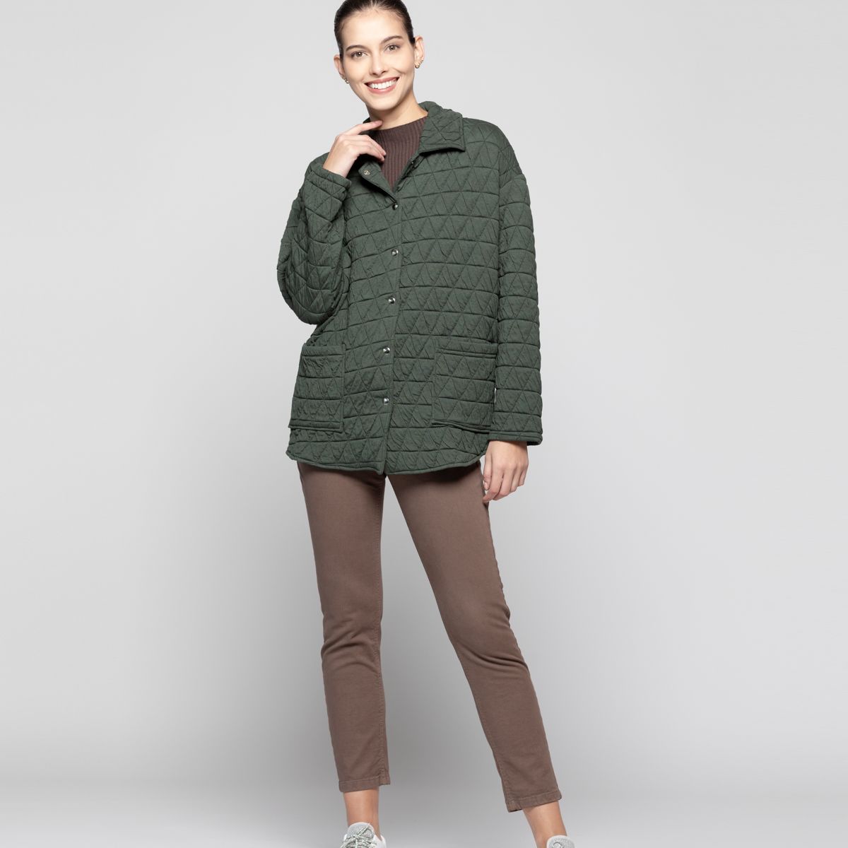 LINEATRE - Chaqueta Mujer Marcela Verde Lineatre