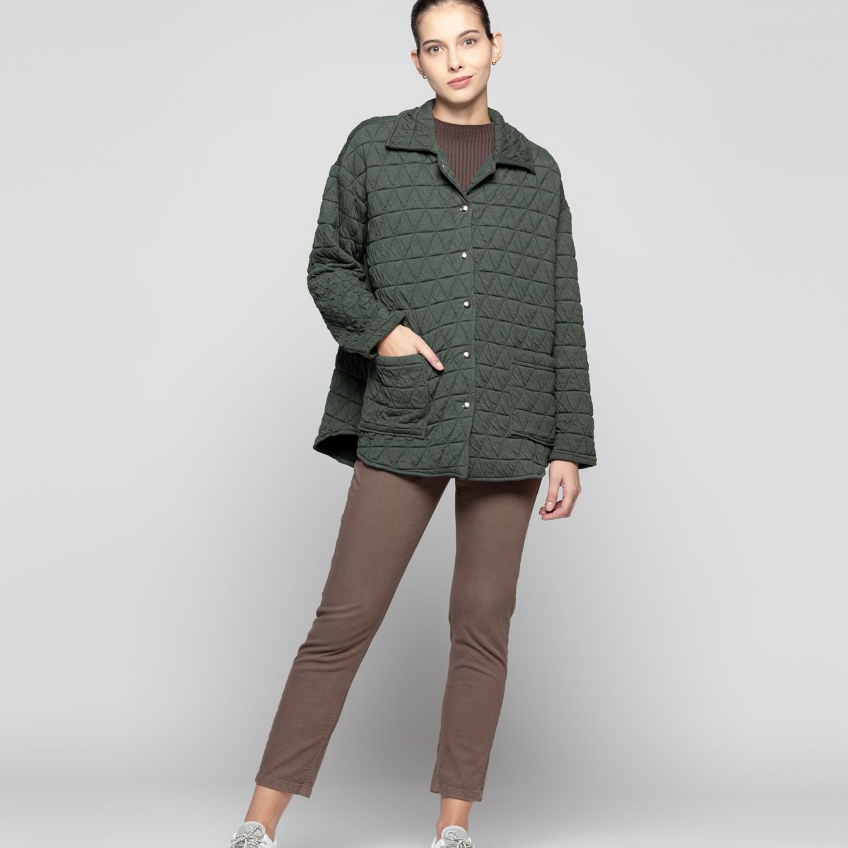 LINEATRE - Chaqueta Mujer Marcela Verde Lineatre