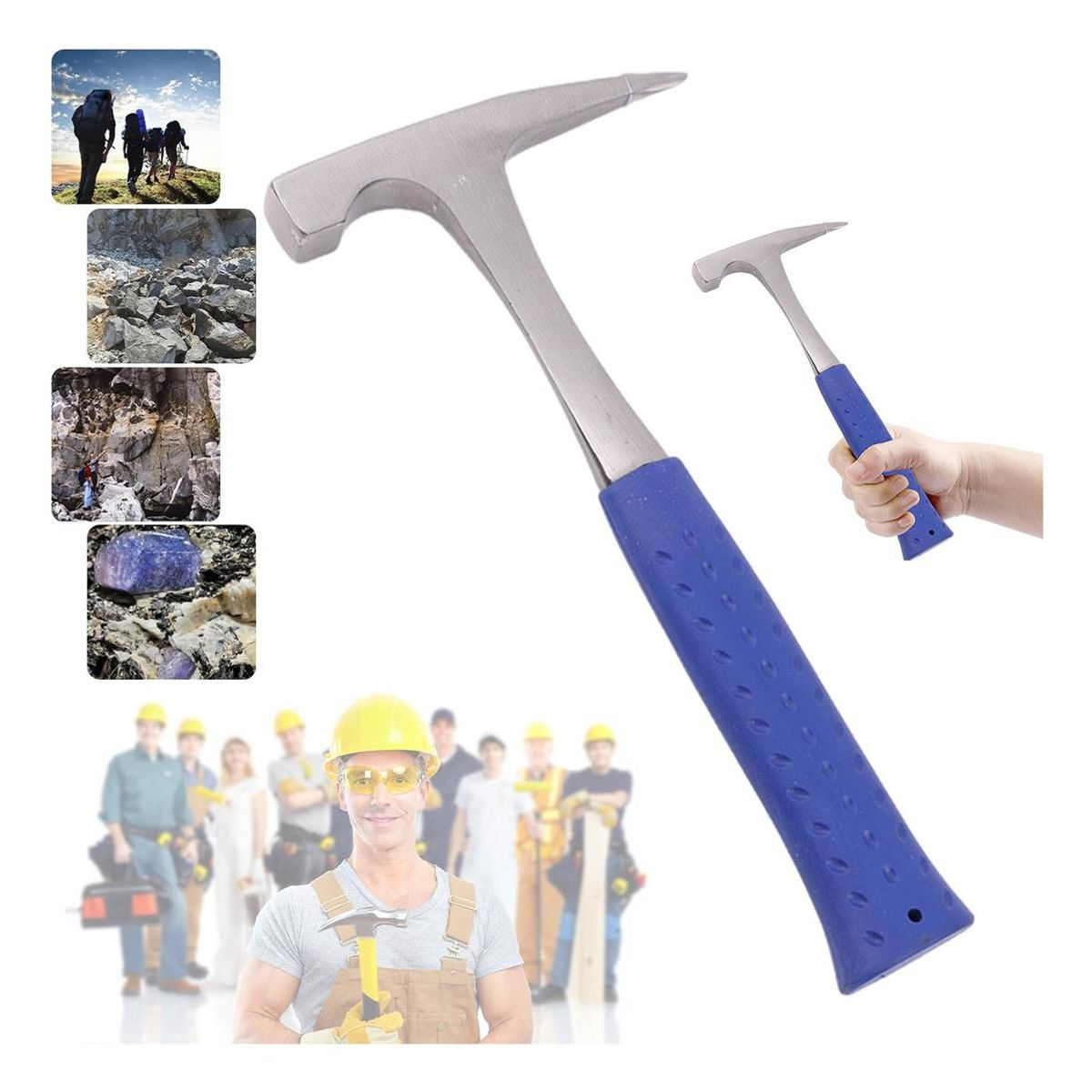 GENERICO - Martillo Geológico 22oz con mango amortiguado y ergonómico