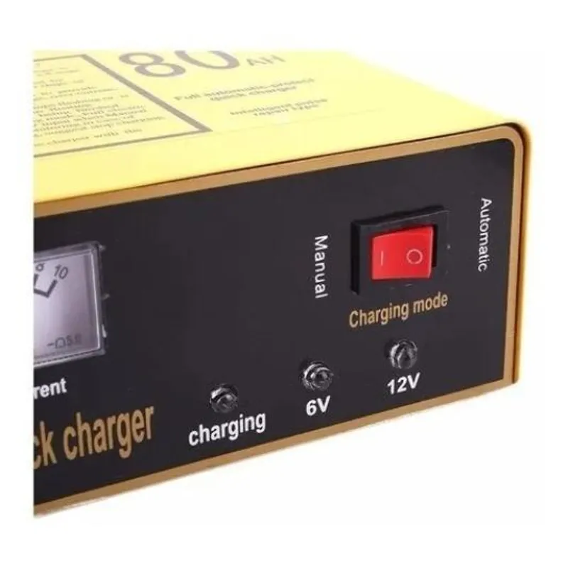 GENERICO - Cargador Automático para Baterías 6V-12V con Protección 80A