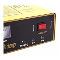 GENERICO - Cargador Automático para Baterías 6V-12V con Protección 80A