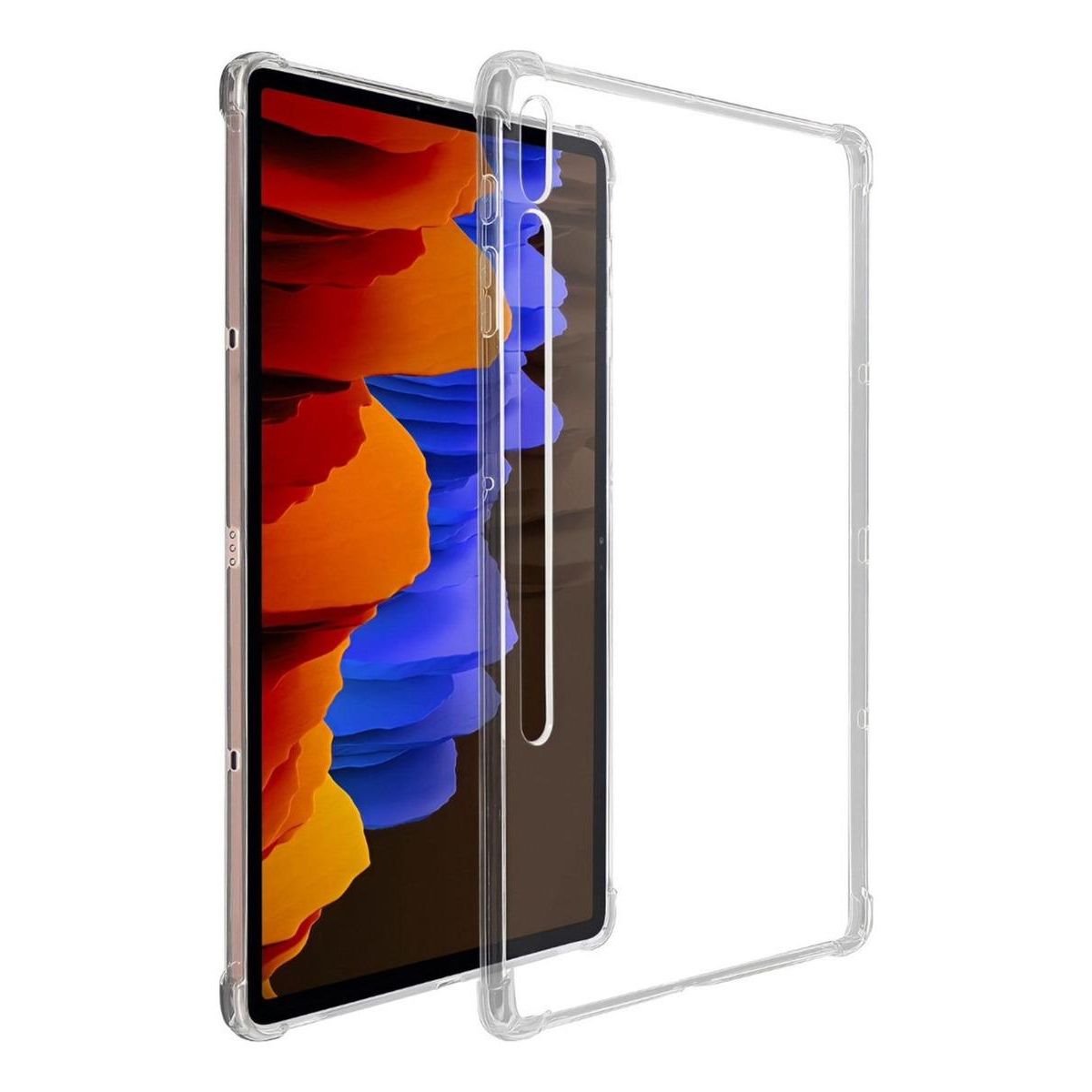 GENERICO - Funda Silicona Transparente para Tablet 124 Anti Golpes