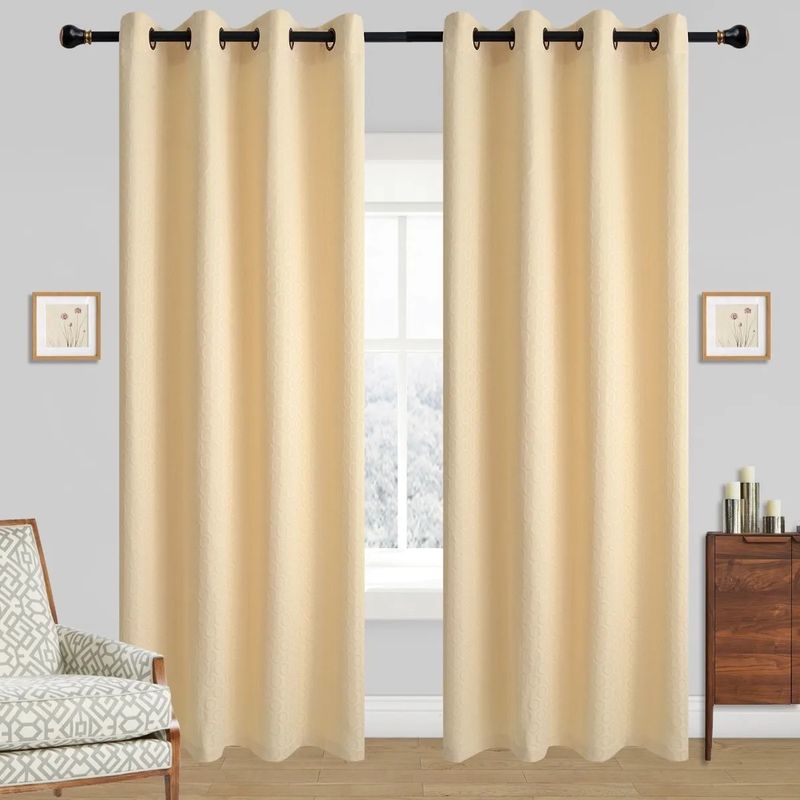 GENERICO - Set Cortinas Hogar 2 Panos 140x220 Cm