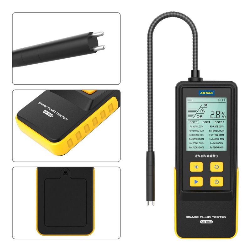 GENERICO - Probador Portátil de Líquido de Frenos con Pantalla LED