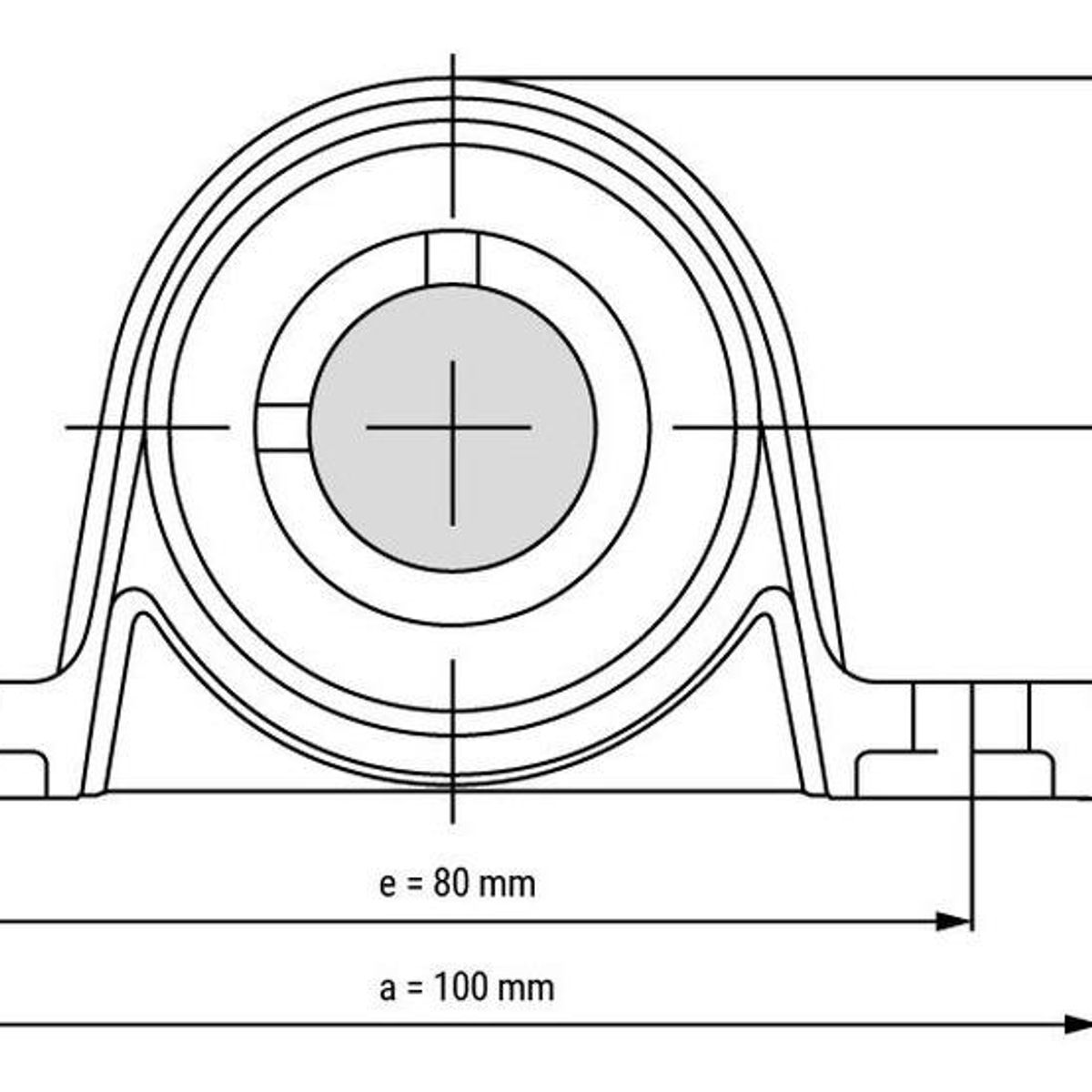 GENERICO - Soporte de rodamiento interno para varilla 20mm CNC