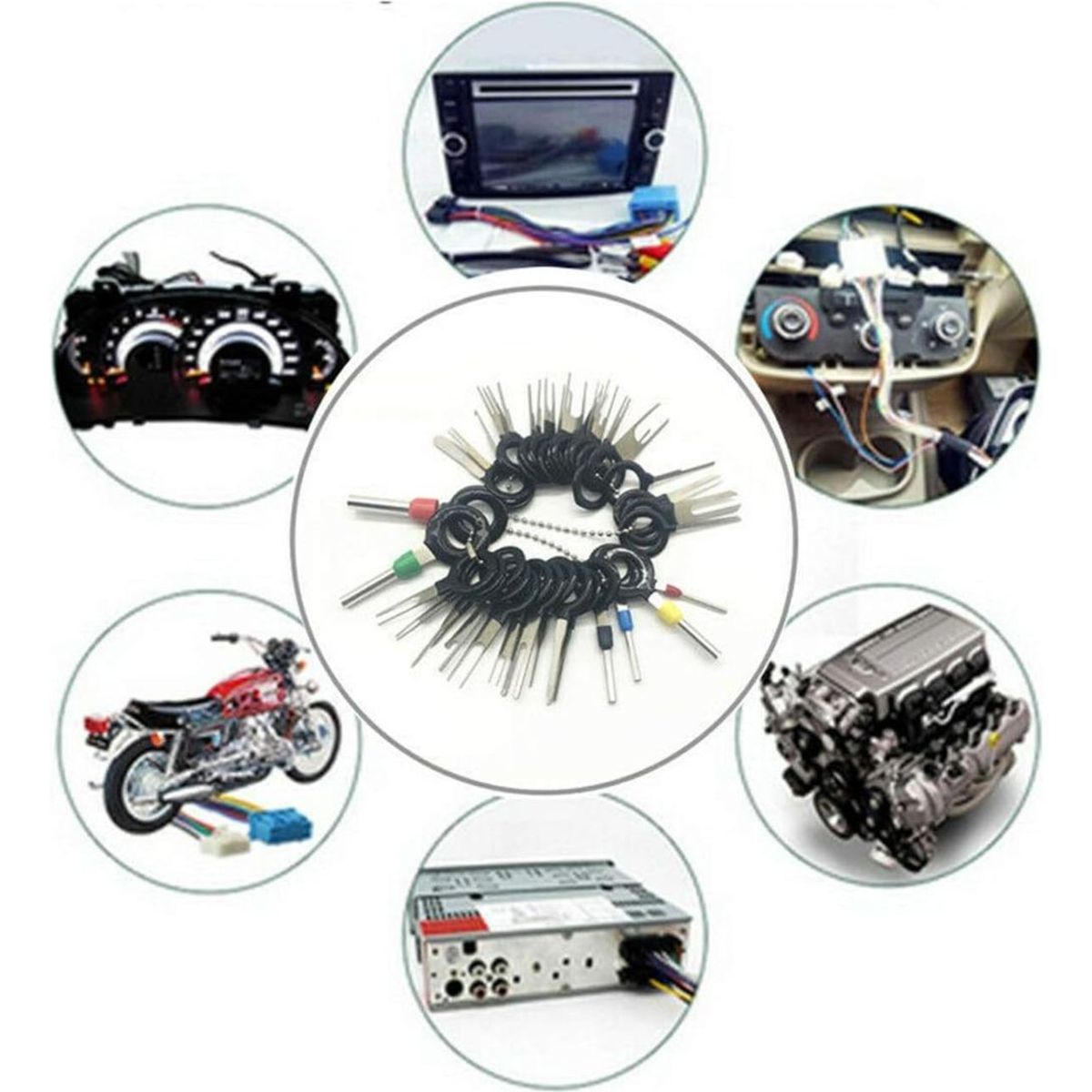 GENERICO - Kit de 39 Piezas para Extraer Terminales Automotrices