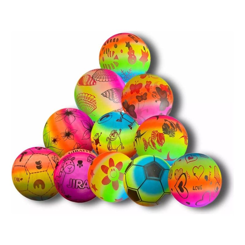 GENERICO - Diversión Inflable 12 Pelotas de Goma para Niños Fiesta