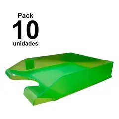 GENERICO - Bandeja Organizadora Verde de Acrílico para Escritorio 10 Unidades