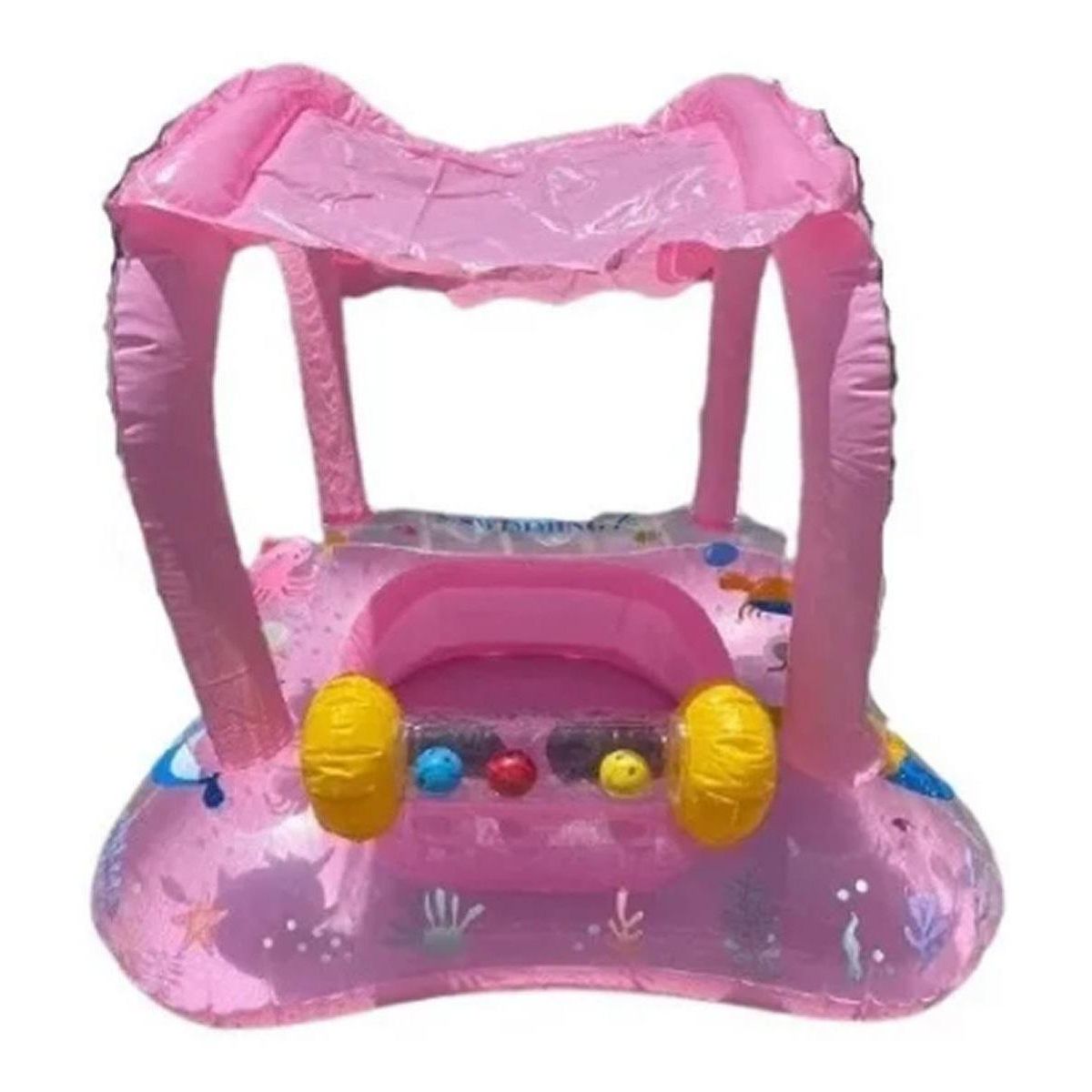 GENERICO - Flotador Infantil Inflable con Techo y Pelotas para Verano