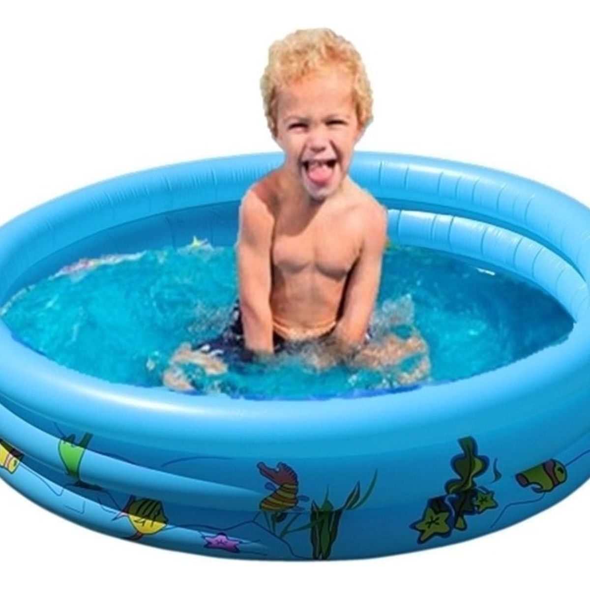 GENERICO - Divertida Piscina Inflable para Bebés con Animales Marinos