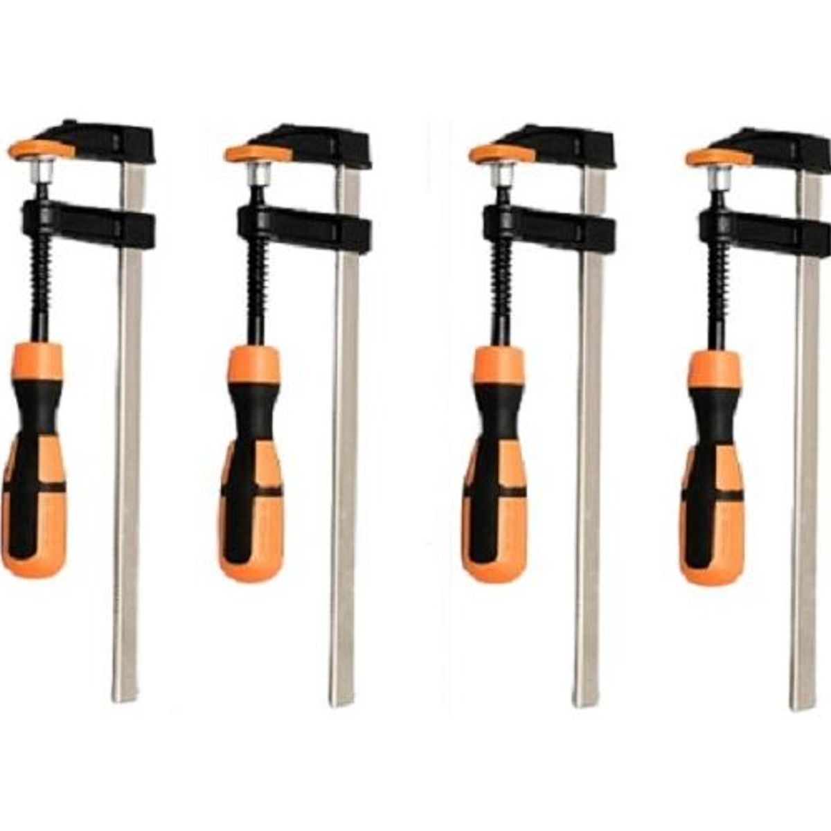 GENERICO - Set de 4 Prensas Sargentos de Acero Inoxidable 50x200mm