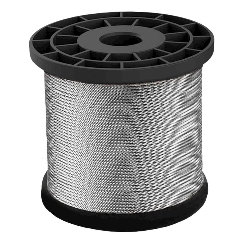 GENERICO - Cable de Acero Galvanizado 2mm 100 metros Alta Resistencia