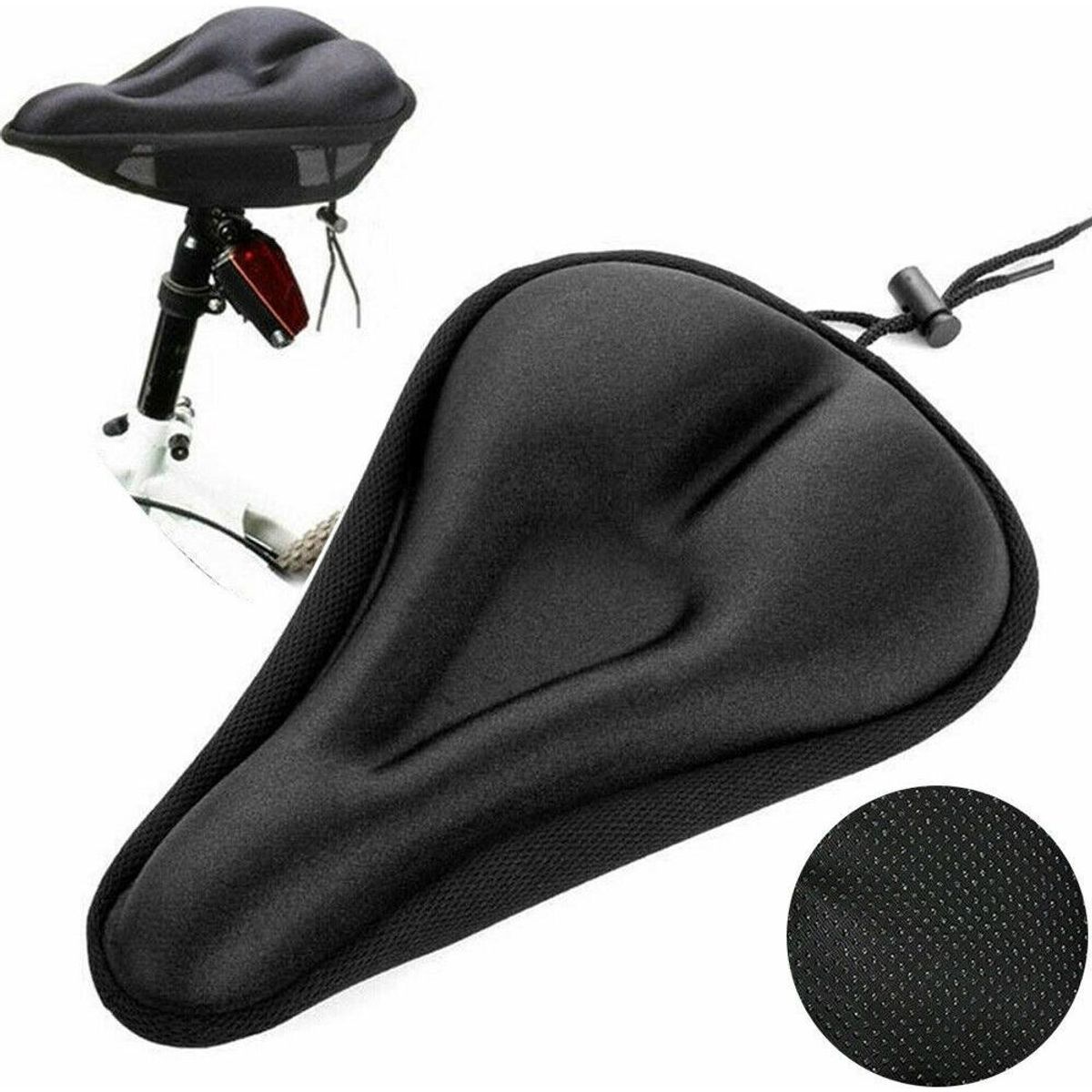 GENERICO - Cojín Ergonómico de Silicona para Sillín de Bicicleta Ajustable